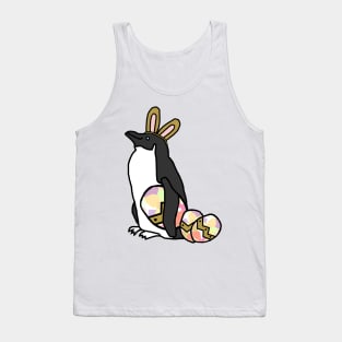 Funny Easter Bunny Ears on Penguin Tank Top